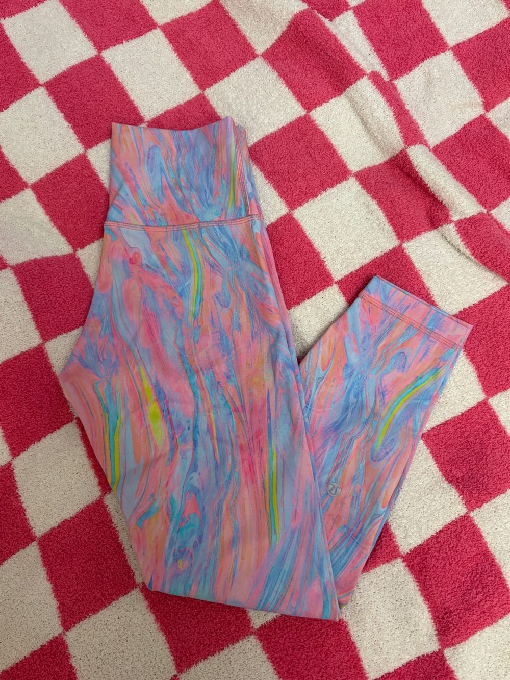 Lululemon Wonder Under Marble Prism Leggings Size 8 & 23” 🫧